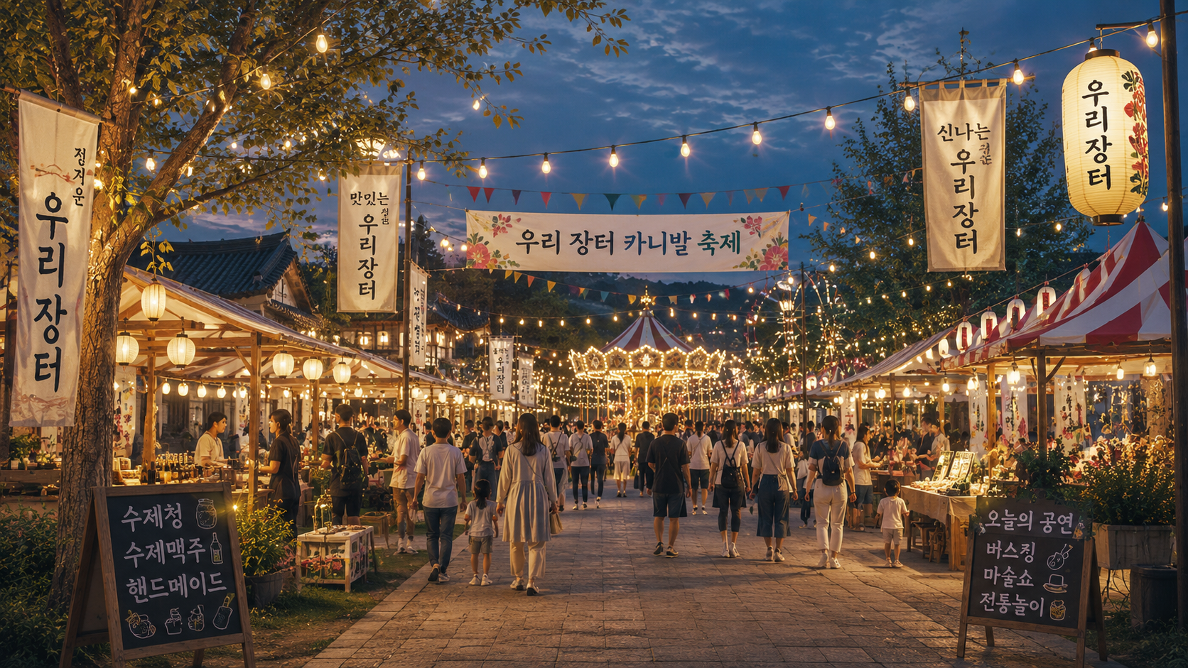 전통시장 카니발 축제 컨셉